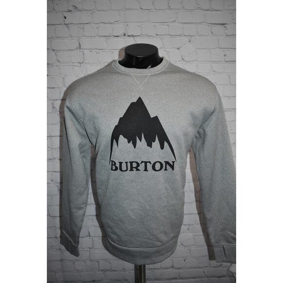 Burton Sweatshirt Pullover Cold Gear Mens Size Medium Performance Polyester Gray - Picture 2 of 6